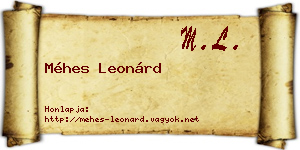 Méhes Leonárd névjegykártya